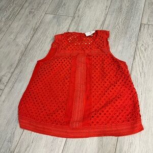 Skies are Blue Red Sleeveless Top